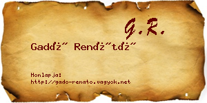 Gadó Renátó névjegykártya